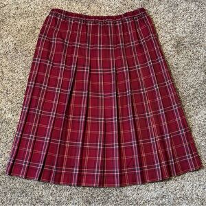 153. Vtg The Tog Shop Pleated and Plaid A-Line Skirt Size 16